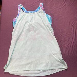 Ivivva (Lululemon) Girl’s Athletic Tank Top in Mint/Blue/Purple- size 14